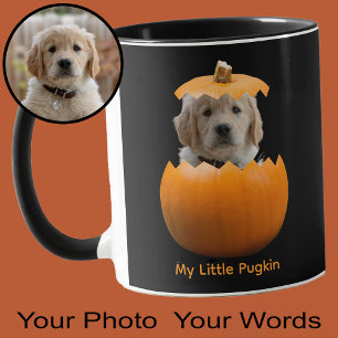 Lustiges süßes personalisiertes Halloween-Kürbis-H Tasse