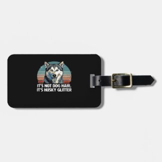 Lustiges & süßes Sibirian Husky Hund Glitter Klass Gepäckanhänger