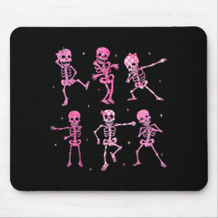 Lustiges süßes tanzendes Skelett Halloween-Kostüm- Mousepad