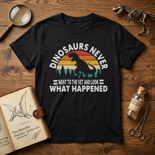 Lustiges T-Rex-Shirt: Dinos gingen nie zum Tierarz T-Shirt