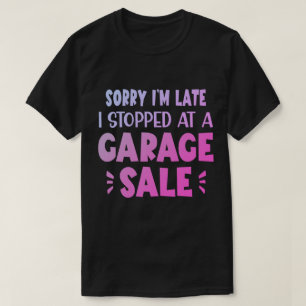 Lustiges T-Shirt für Garagenverkäufe, Lavendel und