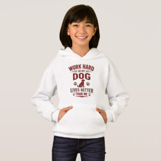 Lustiges T-Shirt für Hundebesitzer Ich arbeite har Hoodie