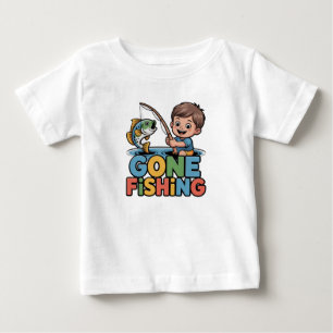 Lustiges T-Shirt für Kleinkinder Jungen Angeln Fis