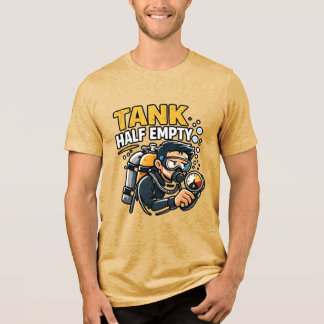 Lustiges T-Shirt für Taucher - Tank halb leer