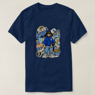 Lustiges T-Shirt 'Geboren Müde' für erschöpfte Erw