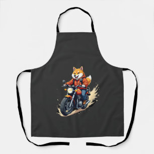 Lustiges T-Shirt, Shiba Inu, Motorrad, Hund, Puppe Schürze