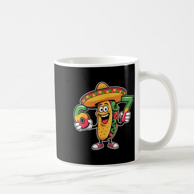 Lustiges Taco 67 Meme Cinco de Mayo Fiesta Design  Kaffeetasse (Rechts)