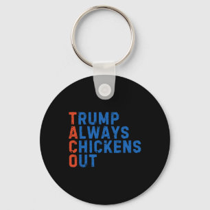 Lustiges Taco-Meme Trump kneift immer beim Zoll M Schlüsselanhänger