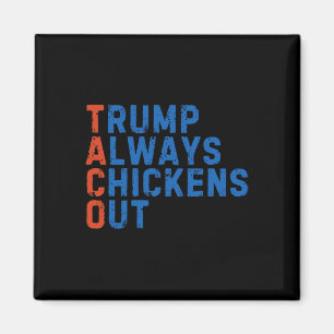 Lustiges Taco-Meme Trump kneift immer beim Zolltar Magnet