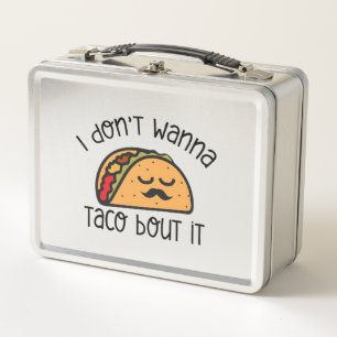 Lustiges Taco-Shirt, Taco-Shirt, Geschenk für Taco Metall Brotdose