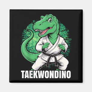Lustiges Taekwondo T Rex Dinosaur Süße Kampfsporta Magnet