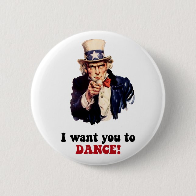Lustiges Tanzen Button (Vorderseite)