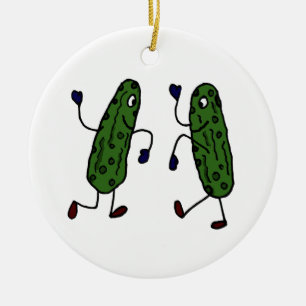 Lustiges Tanzen legt Kunst in Essig ein Keramikornament