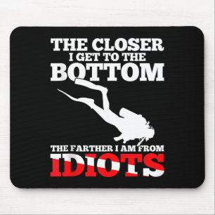 Lustiges Taucherflagge-Tauchzitat Scuba Diver Gif Mousepad