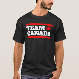 Lustiges Team Kanada Squad Ahornblatt Kanadische F T-Shirt