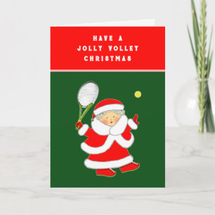 Lustiges Tennis-Weihnachten Feiertagskarte
