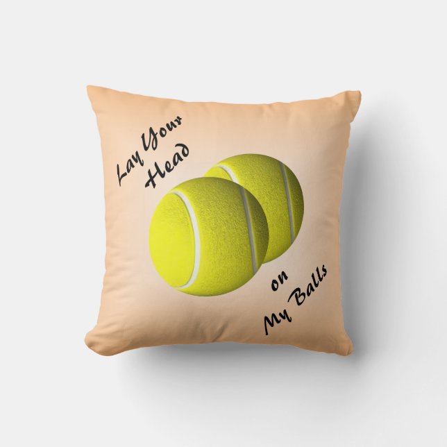 Lustiges Tennisball Mojo Wurfs-Kissen Kissen (Vorderseite)