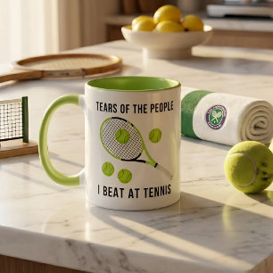 Lustiges Tennispieler-Geschenk Tasse