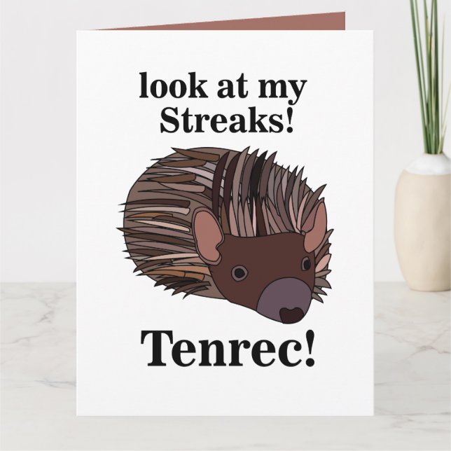 Lustiges Tenrec-Tier Karte (Vorderseite)