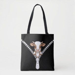 Lustiges Texas Longhorn-Kalb Peek Tasche