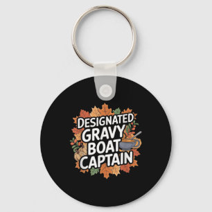 Lustiges Thanksgiving-Essen - Gravy-Boot-Kapitän Schlüsselanhänger