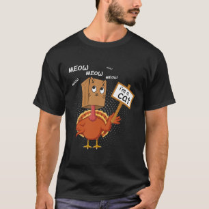 Lustiges Thanksgiving-Falsches-Katze - Miau Miau I T-Shirt
