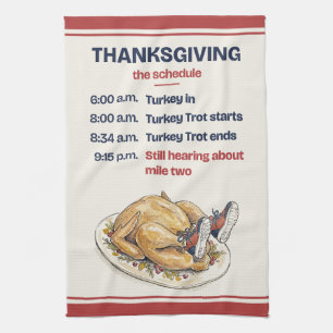 Lustiges Thanksgiving-Gastgeschenk: Turkey Trot Ze Geschirrtuch