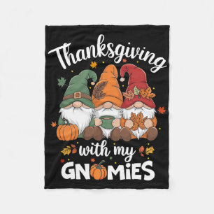 Lustiges Thanksgiving-T-Shirt für Frauen Gnome - G Fleecedecke