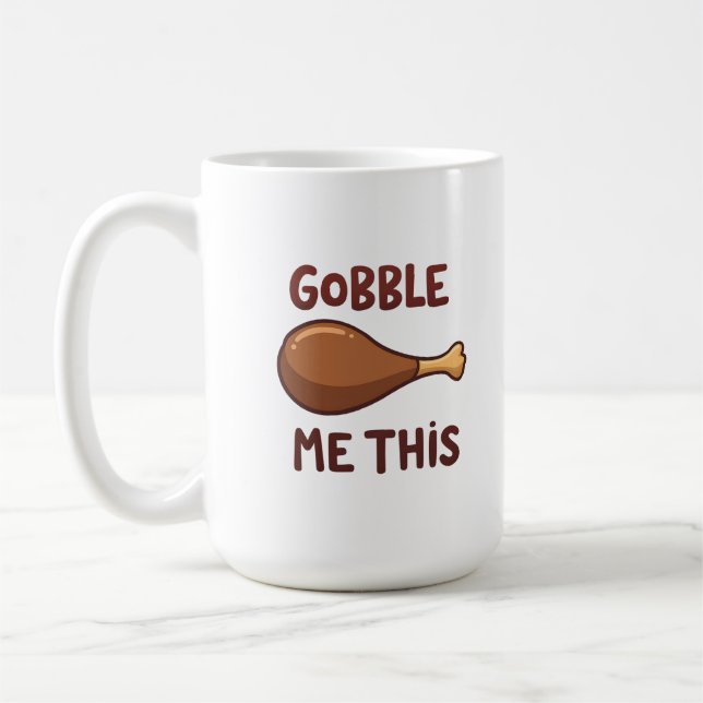 Lustiges Thanksgiving-Truthahngeschenk Kaffeetasse (Links)