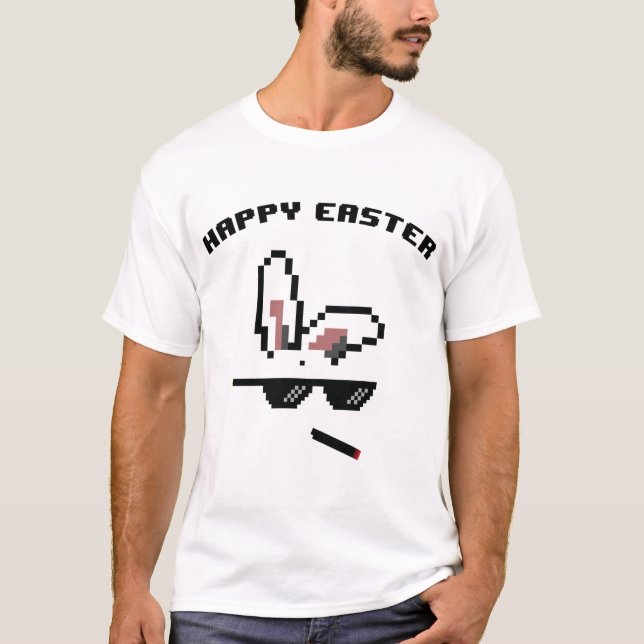 lustiges Thread-Happy-Osterdesign T-Shirt (Vorderseite)