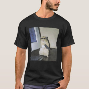 Lustiges Tier Cyber Hamster Meme Computer Frauen M T-Shirt