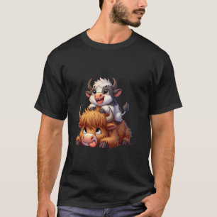 lustiges Tier für Jungen und Mädchen Highland-Rind T-Shirt