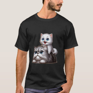 lustiges Tier für Jungen und Mädchen Katze Kätzche T-Shirt