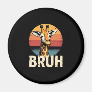 Lustiges Tier-Giraffe-Meme-Gesicht Festive Weihnac Magnet