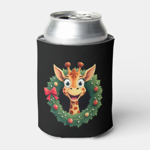 Lustiges Tier Giraffe Meme Gesicht Festliches Xmas Dosenkühler