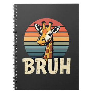 Lustiges Tier-Giraffe-Meme-Gesicht Festliches Xmas Notizblock