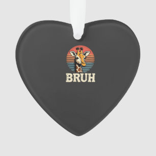 Lustiges Tier Giraffe Meme Gesicht Festliches Xmas Ornament