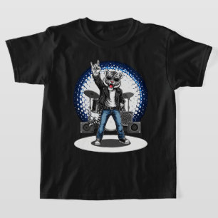 Lustiges Tier-Musik-Geschenk   Cooler Tiger Rocktä T-Shirt