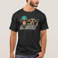 Lustiges Tierfreunde T-Shirt | Cooler Affe Hund