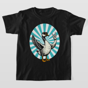 Lustiges Tiermusik-Geschenk   Cooler Goose Rocktän T-Shirt
