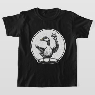 Lustiges Tiermusik-Geschenk Cooler Goose Rocktän T-Shirt