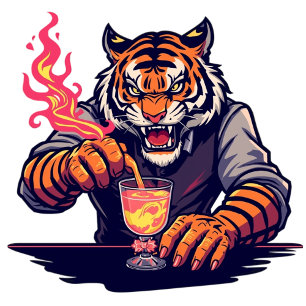 Lustiges Tiger-Bartender-T-Shirt   Geschenk für Ba T-Shirt