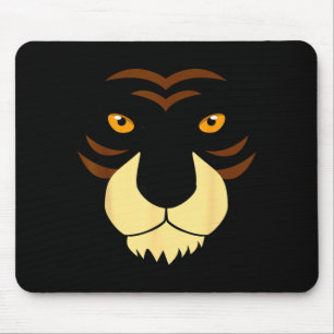 Lustiges Tigergesicht Einfaches Halloween-Tierkost Mousepad