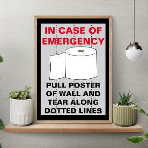 Lustiges Toilettenpapier Badezimmer Poster