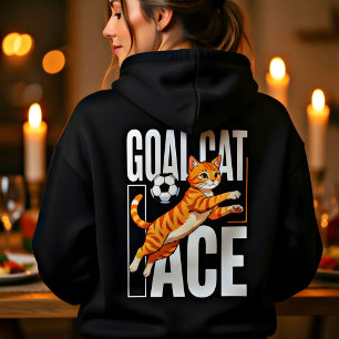 Lustiges Tor-Katze-Geschenk für Fußballfans Hoodie