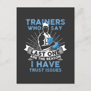 Lustiges Training - Ich habe Vertrauensprobleme Postkarte