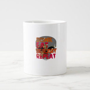 Lustiges Trinken Essen Sei Gruselig Halloween Desi Jumbo-Tasse