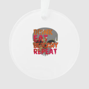 Lustiges Trinken Essen Sei Gruselig Halloween Desi Ornament