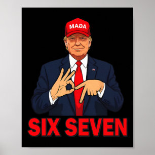 Lustiges Trump 67 Meme Kostüm Six Seven Weihnachte Poster