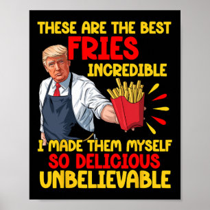 Lustiges Trump Fast Food Humor Pommes Frites Wahl  Poster